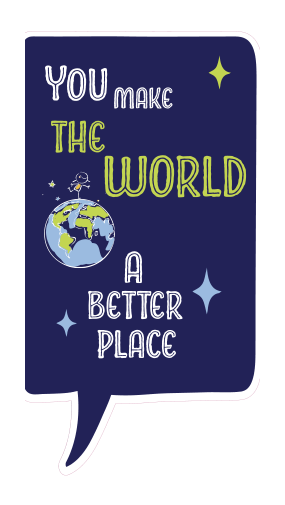 Locker Note – You Make the World a Better Place | 7 × 14 in
