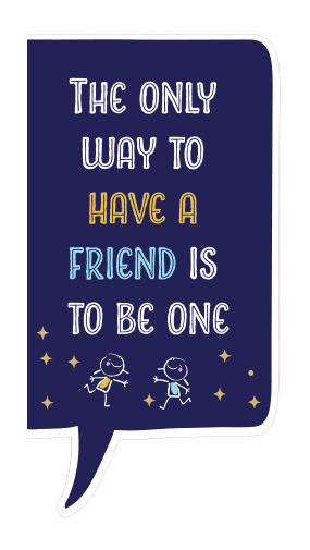 Locker Note – The Only Way to Have a Friend Is to Be One | 7 × 14 in