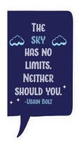 Locker Note – The Sky Has No Limits Neither Should You | 7 × 14 in