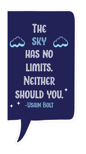 Locker Note – The Sky Has No Limits Neither Should You | 7 × 14 in