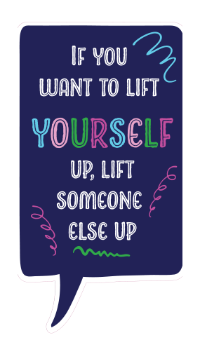 Locker Note – If You Want to Lift Yourself Up Lift Someone Else Up | 7 × 14 in