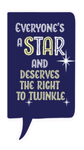 Locker Note – Everyone Is a Star | 7 × 14 in