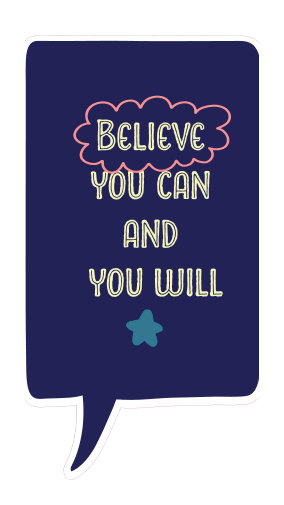 Locker Note – Believe You Can and You Will | 7 × 14 in