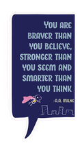Locker Note – You Are Braver Than You Believe | 7 × 14 in