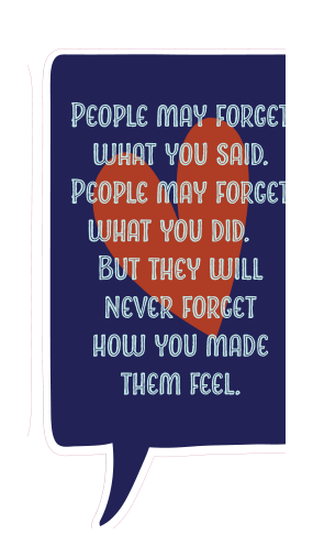 Locker Note – People May Forget What You Said | 7 × 14 in