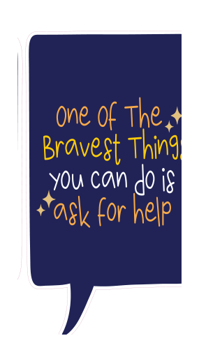 Locker Note – One of the Bravest Things You Can Do Is Ask for Help | 7 × 14 in