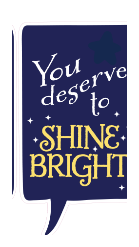 Locker Note – You Deserve to Shine Bright | 7 × 14 in