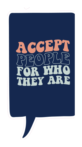 Locker Note – Accept People for Who They Are | 7 × 14 in