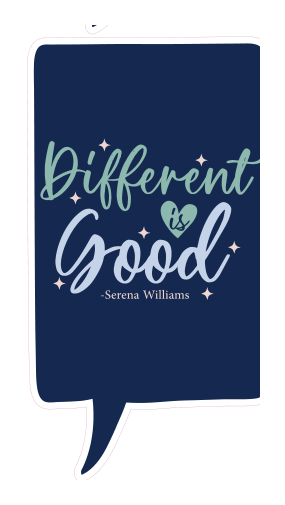 Locker Note – Different Is Good | 7 × 14 in