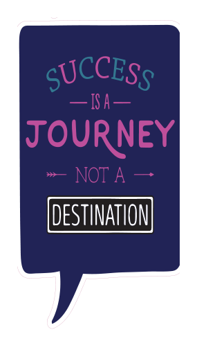 Locker Note – Success Is a Journey Not a Destination | 7 × 14 in