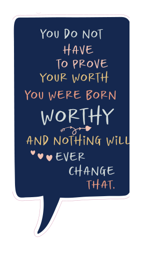 Locker Note – You Do Not Have to Prove Your Worth | 7 × 14 in